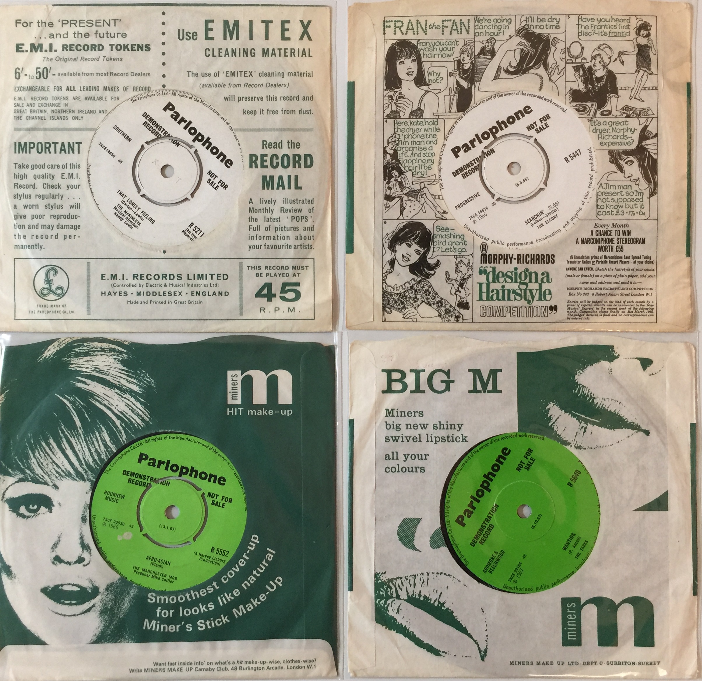 PARLOPHONE 7" COLLECTION - 60s BEAT DEMOS. Wicked selection of 4 x original UK Parlophone 7" demos. - Image 2 of 2