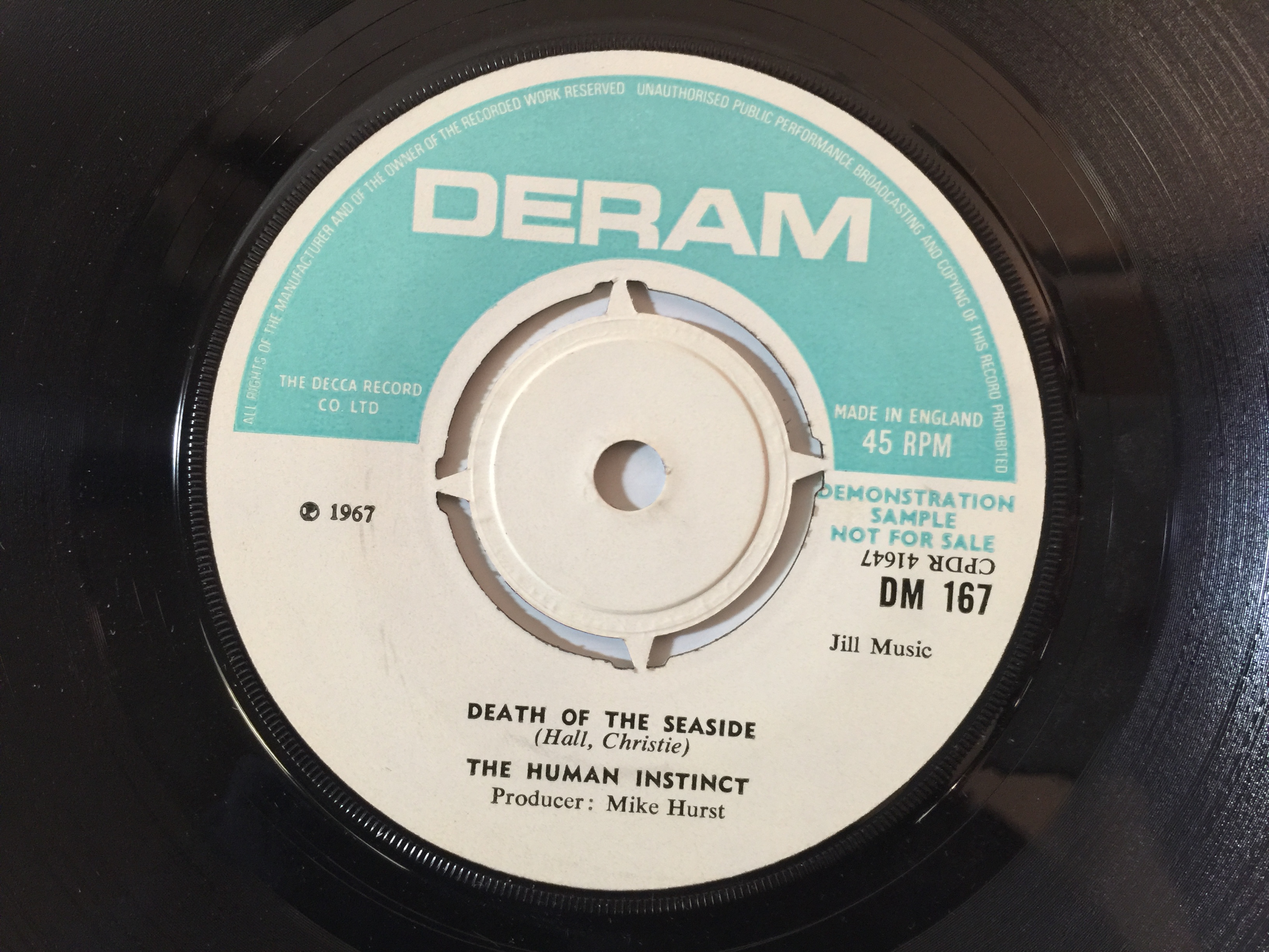 THE HUMAN INSTINCT - DERAM 7" DEMOS. - Image 5 of 5