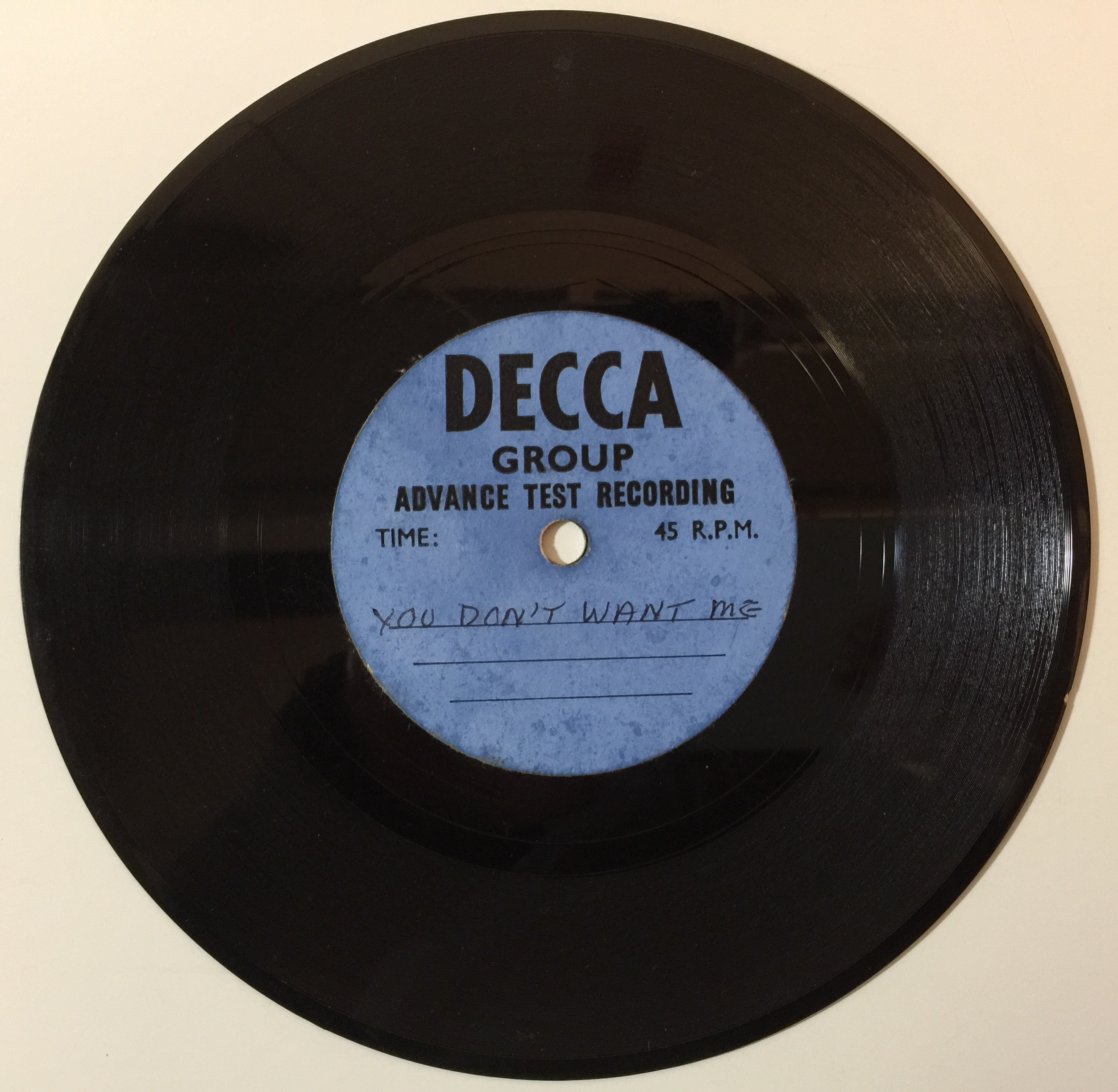 JIMI HENDRIX & CURTIS KNIGHT - HOW WOULD YOU FEEL C/W YOU DON'T WANT ME 7" ACETATE (DECCA - Image 2 of 2