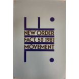 NEW ORDER 1981 MOVEMENT ORIGINAL POSTER