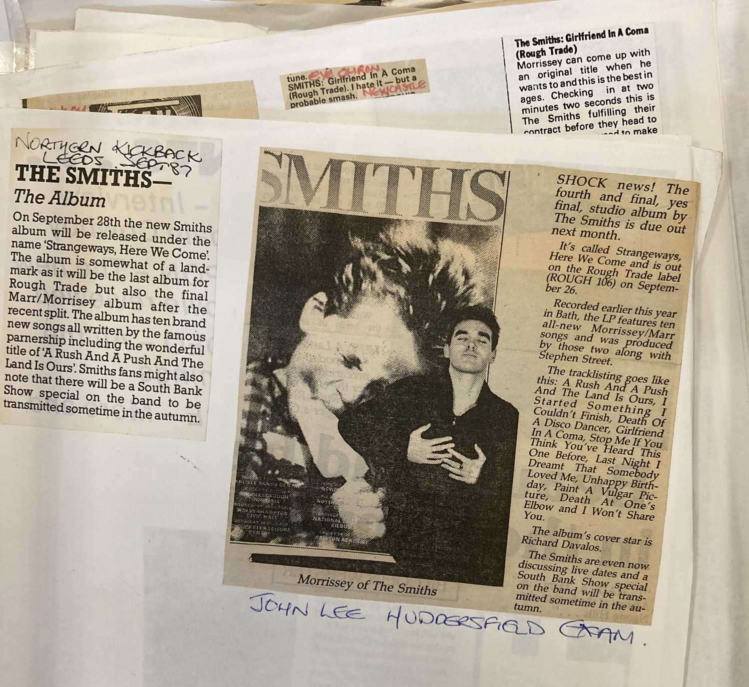 SMITHS PRESS CUTTINGS ARCHIVE - Image 7 of 16