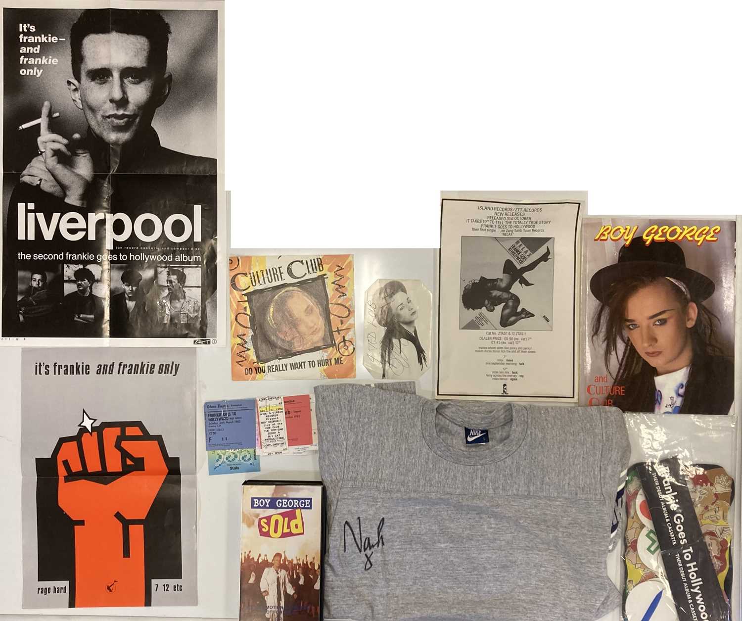 CULTURE CLUB AND FRANKIE GOES TO HOLLYWOOD MEMORABILIA