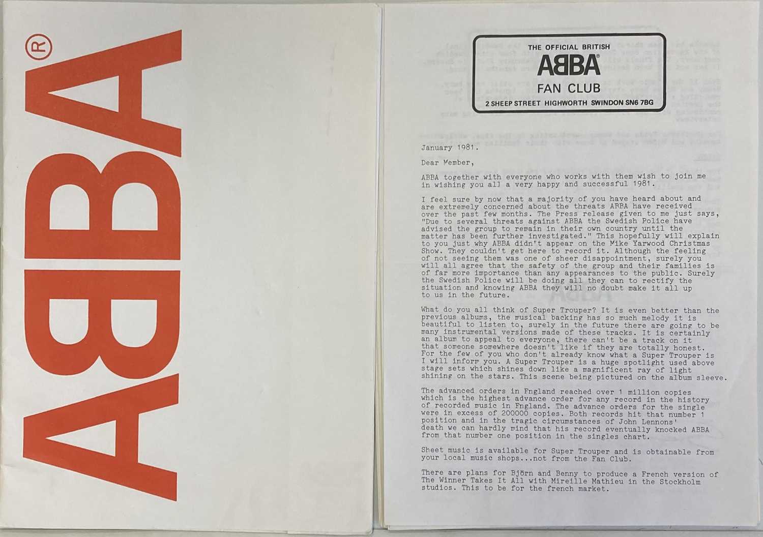 ABBA FAN CLUB PACK - Image 2 of 4