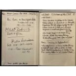 IAN CARR NOTEBOOK USED WHILST WRITING MILES DAVIS AUTOBIOGRAPHY