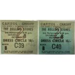 THE ROLLING STONES CAPITOL CARDIFF 1966 TICKET STUBS