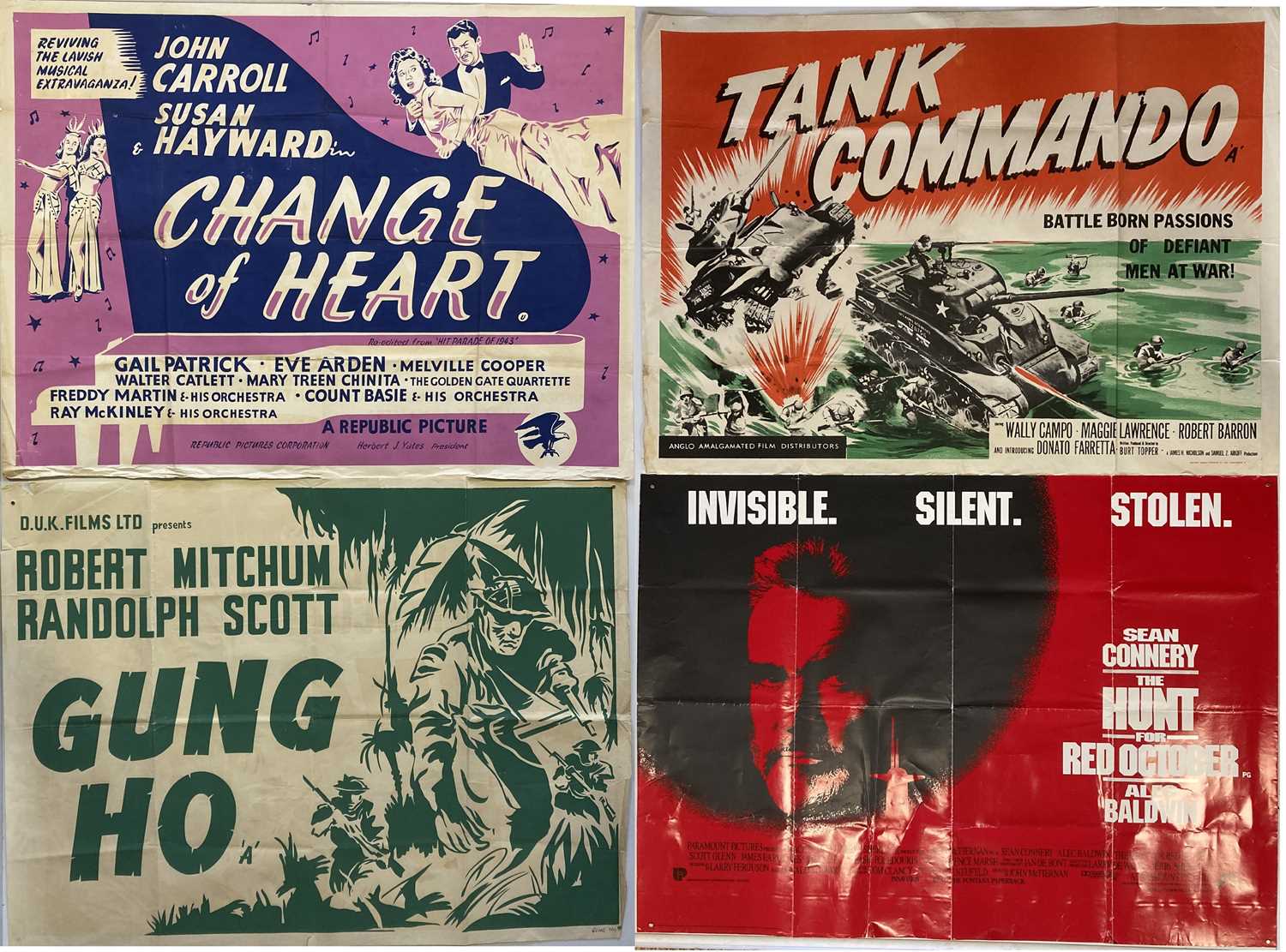 UK QUAD POSTERS - TANK COMMANDO / GUNG HO ETC