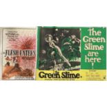 GREEN SLIME UK QUAD / FLESH EATERS 1964 POSTERS