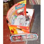 A box of miscellaneous to include Disney Princess Snow White figures, Corgi The Queens Silver