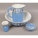 A Wilkinsons Ltd Royal Staffordshire pottery four piece wash jug and bowl set, decorated with