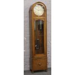 An Enfield Collingwood pendulum grandfather clock, oak cased with glazed door c.1930s.