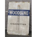An enamel Wills Woodbine cigarettes advertising sign, 91.5 x 61cm.