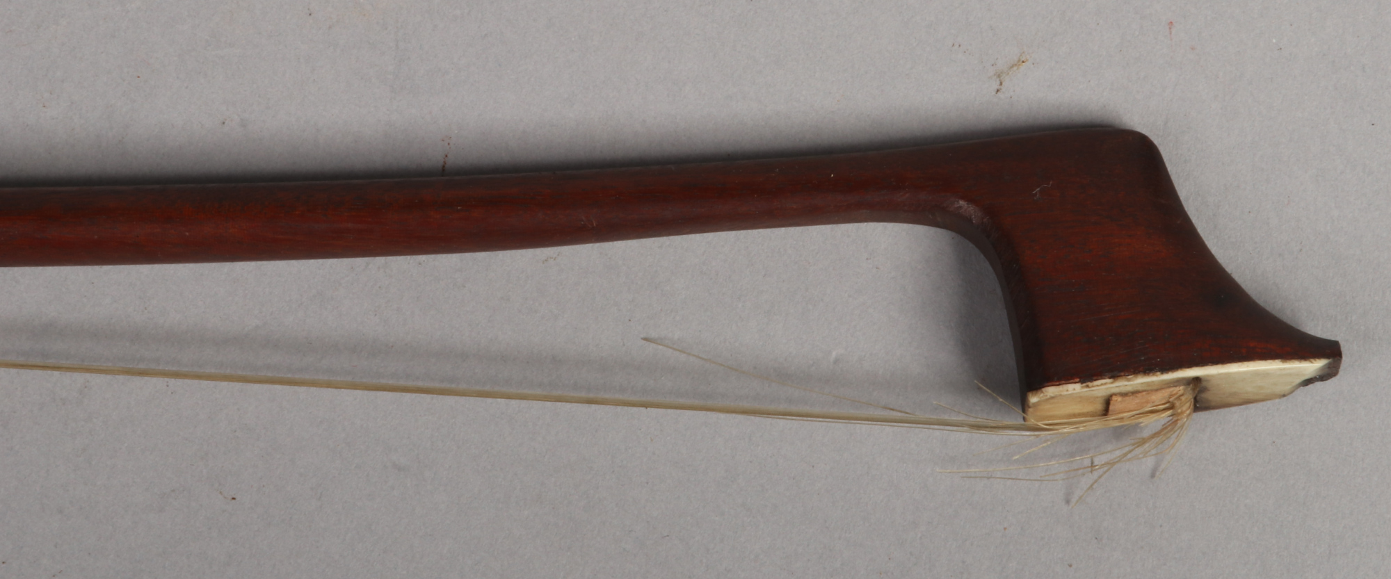 William John Acton (1848-1941) cello bow with mother of pearl inlay and ivory mounted tip. Stamped - Image 3 of 4