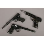 A Diana SP50 4.5mm air pistol along with a Diana model 2 and a Harrington & Sons gat gun.