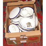 A box of ceramics, mainly Empire dinnerwares to also include Wade, Royal Doulton and Royal Albert.