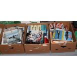 Three boxes of WWII air craft related books.