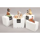 Four boxed Thelwell ceramic horse figures to include Royal Doulton and Beswick.