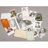 A vintage autograph album and signed photographs of various celebrities to include Matt Monro, Bob