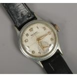 A gentleman's stainless steel rotary super sports manual wristwatch with Arabic numeral markers