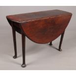 A George II Brazilian mahogany pad foot dining table, 107cm.