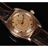 A gentleman's 14 carat gold cased Rolex Oyster Perpetual Chronometer wristwatch. With baton and