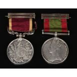 Two Victorian campaign medals; Afghanistan 1878-79-80 to Crp E. Harbe R. H. and For Long Service and