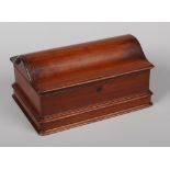 A 19th century mahogany dome top table box, 39.5cm wide. Good colour and overall condition. No key.