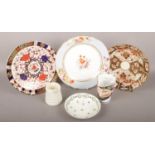 A group lot of ceramics to include Royal Crown Derby plates, Royal Worcester jug, character jug etc.
