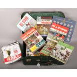 A Vintage suitcase containing mainly football books, Albums, Magazines, The Football Association