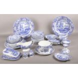 A collection of Copeland Spode's Italian to include cheese dish, salt & pepper pots, gravy jug,