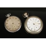 A Waterbury pocket watch with enamel dial and another. Spares or repair.