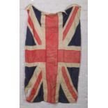 A World War II sectional canvas union flag, 85cm x 140cm.