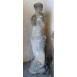 A cast concrete garden ornament, in the form of Venus de Milo. (Height approx 93cm).