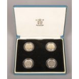 Royal Mint, Heraldic Beasts silver coin proof set.
