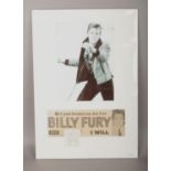 A signed Billy Fury display.