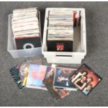 Two boxes of single records, mainly 1980s and 1990s, to include Queen, Madonna, Dire Straits, Kate