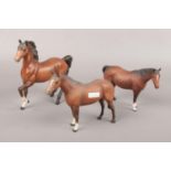 A collection of Beswick horses