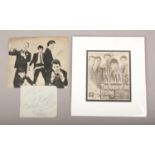 A collection of music autographs, to include members of The Hollies and The Animals.
