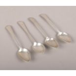 A set of four Scottish provincial silver teaspoons by John Keith, stamped for Bamff.