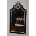 A ornate French wall mirror, Overall height 112cm.