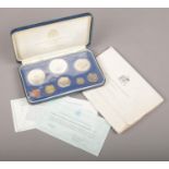 A Franklin Mint First National Coinage of Barbados proof set 1973. Including .925 and .800 silver