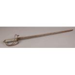 A British sword, marked and proof marked, ( approx 73 cm long)