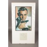 An autograph Sean Connery James Bond display.