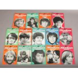 Fourteen original Monkees Monthly magazines, from 1967 and 1968.