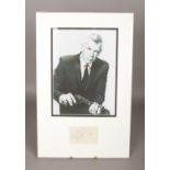 An autographed Lee Marvin display, dated 1964.