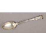 A George III silver basting spoon possibly by William Eley I. Double struck with the King's pattern.