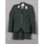 A women's uniform WRAC Lovat green size 154/84/64 Jacket, skirt, two white shirts to include black
