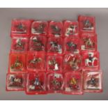 A collection of twenty Del Prado metal cavalry figures on horseback, all boxed.