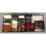 A box of gentleman's accessories to include cufflinks, tie pins etc.