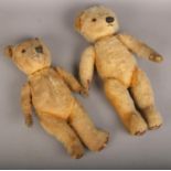 Two vintage jointed teddy bears.