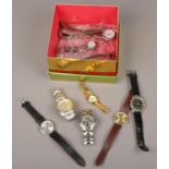 A collection of quartz ladies & gents wristwatches, Citron, Reflex, Luger examples